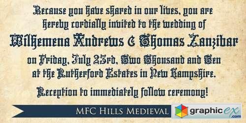 MFC Hills Medieval Font for $25