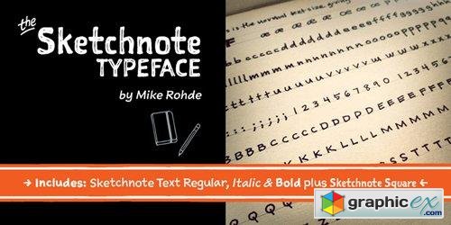 The Sketchnote Typeface Font Family - 5 Fonts for $99