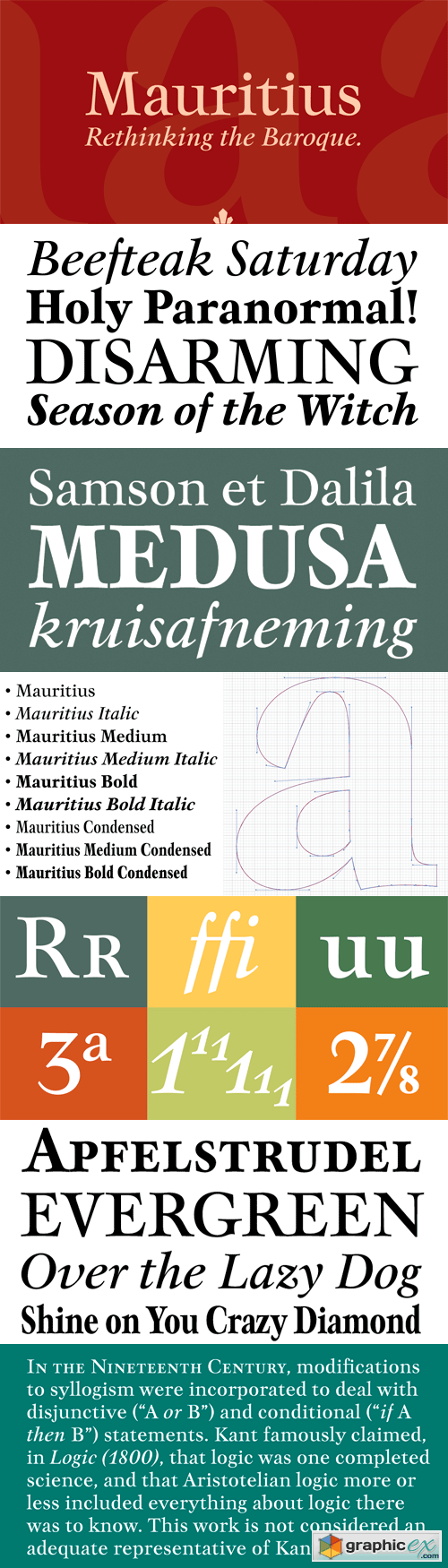 Mauritius Font Family - 9 Fonts for $150