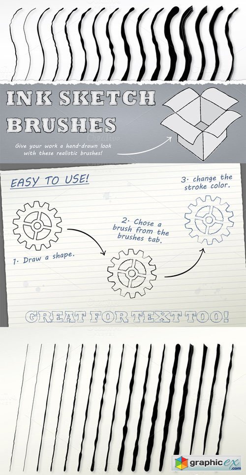 Ink Sketch Brushes 30834