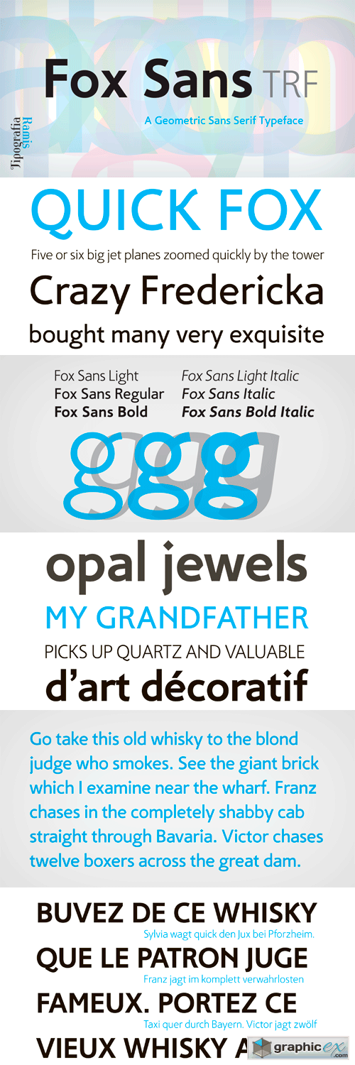 Fox Sans TRF Font Family - 6 Fonts for $140