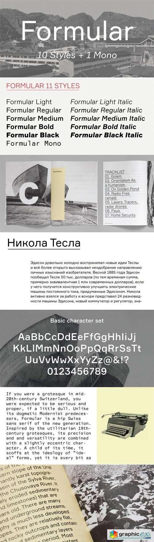 Formular Font Family - 10 Fonts for $270