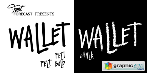 Wallet Font Family - 3 Fonts for $45