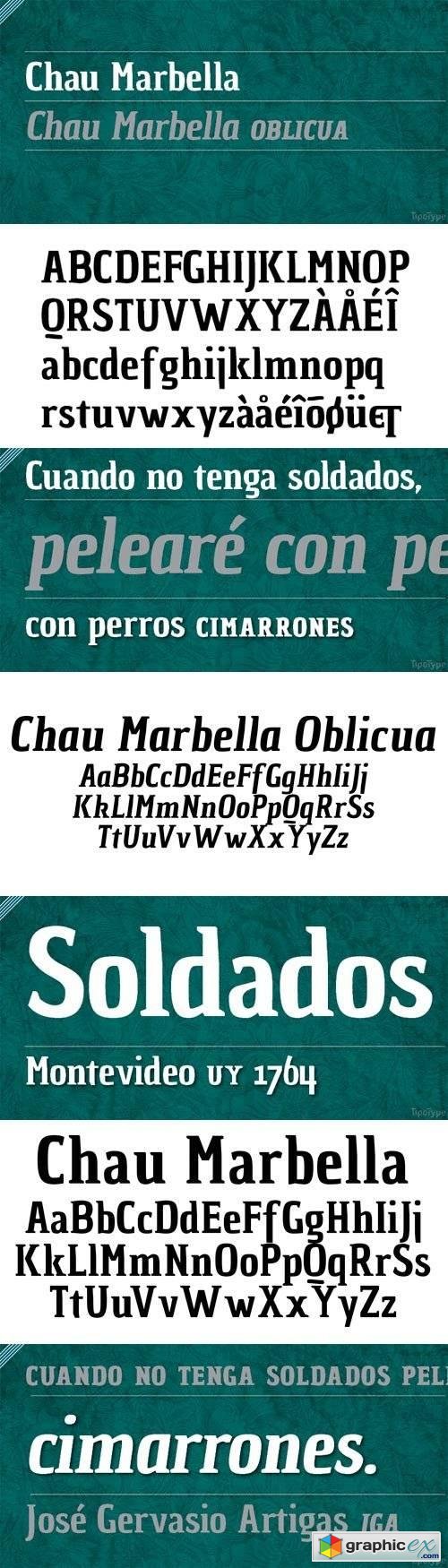 Chau Marbella Font Family - 2 Fonts for $20