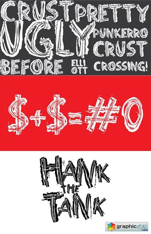 Punkerro Crust Font Family 1 Font $30