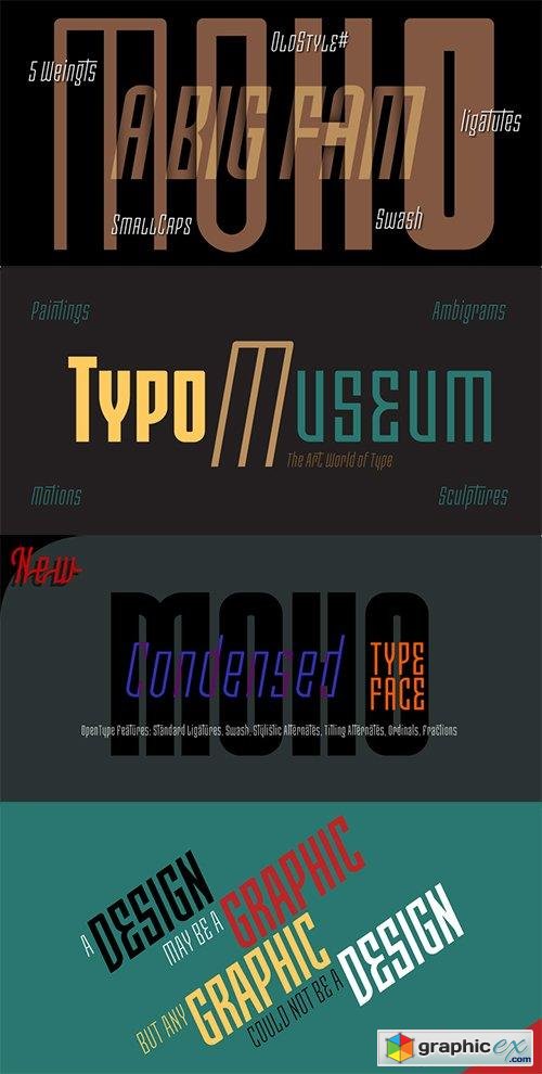 Moho Condensed Font Family - 20 Font $500