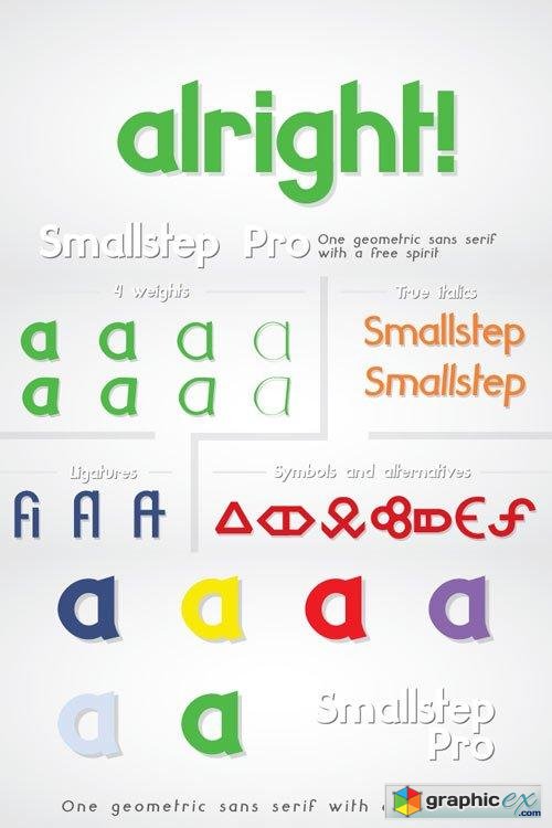 Smallstep Pro Font Famil $192
