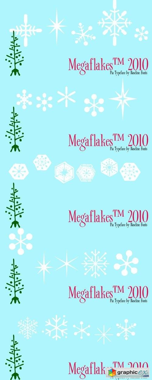 Megaflakes 2010 Font Family $20