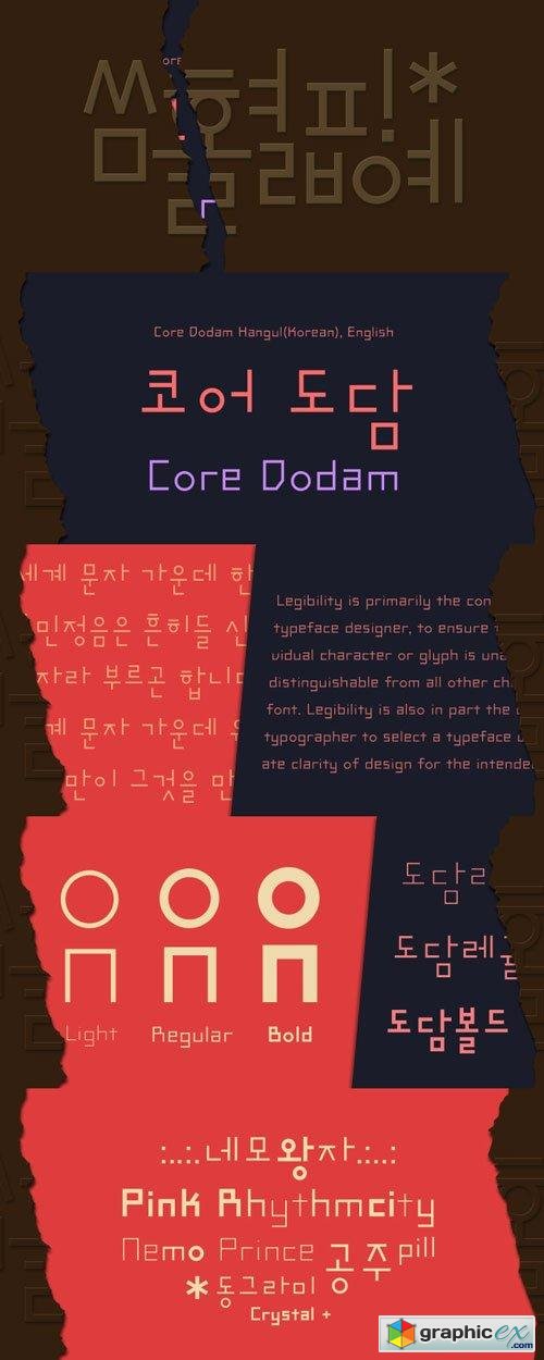 Core Dodam Font Family $149