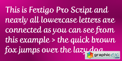Fertigo Pro Script Font Family 1xOTF+TTF $20