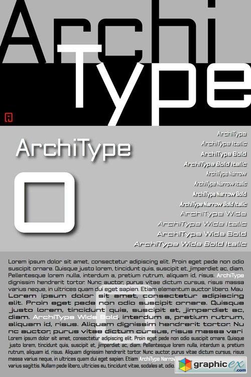 ArchiType Font Family $50