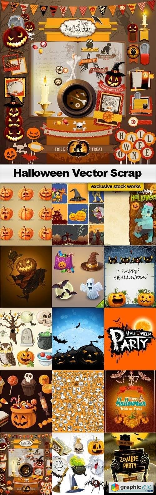 Halloween Vector Scrap - 15x EPS