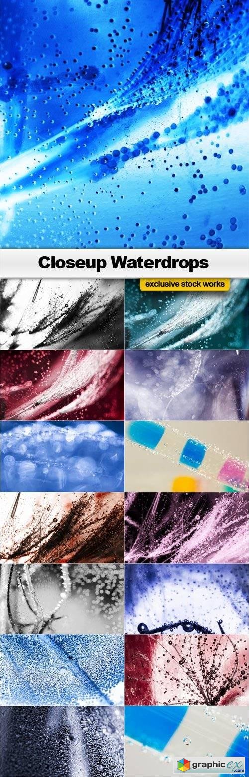 Closeup Waterdrops Photos - 15x JPEGs