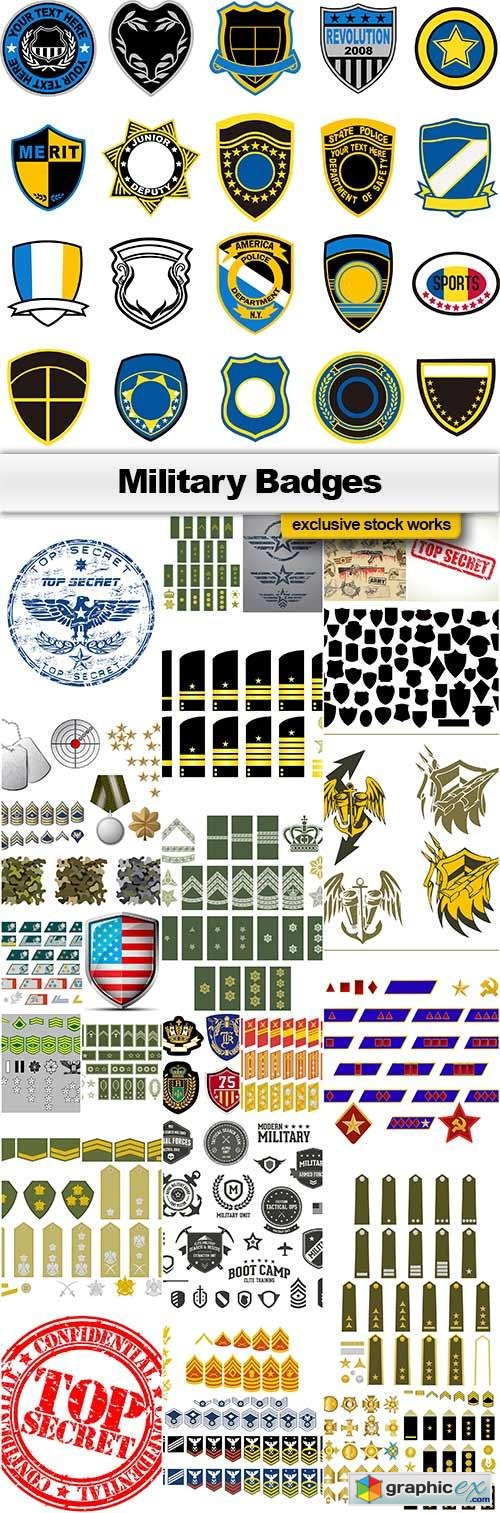 Military Badges - 25x EPS
