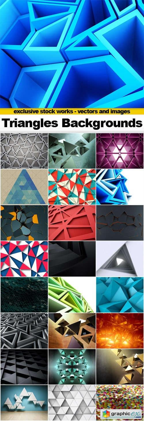 Triangles Backgrounds - 25x JPEGs