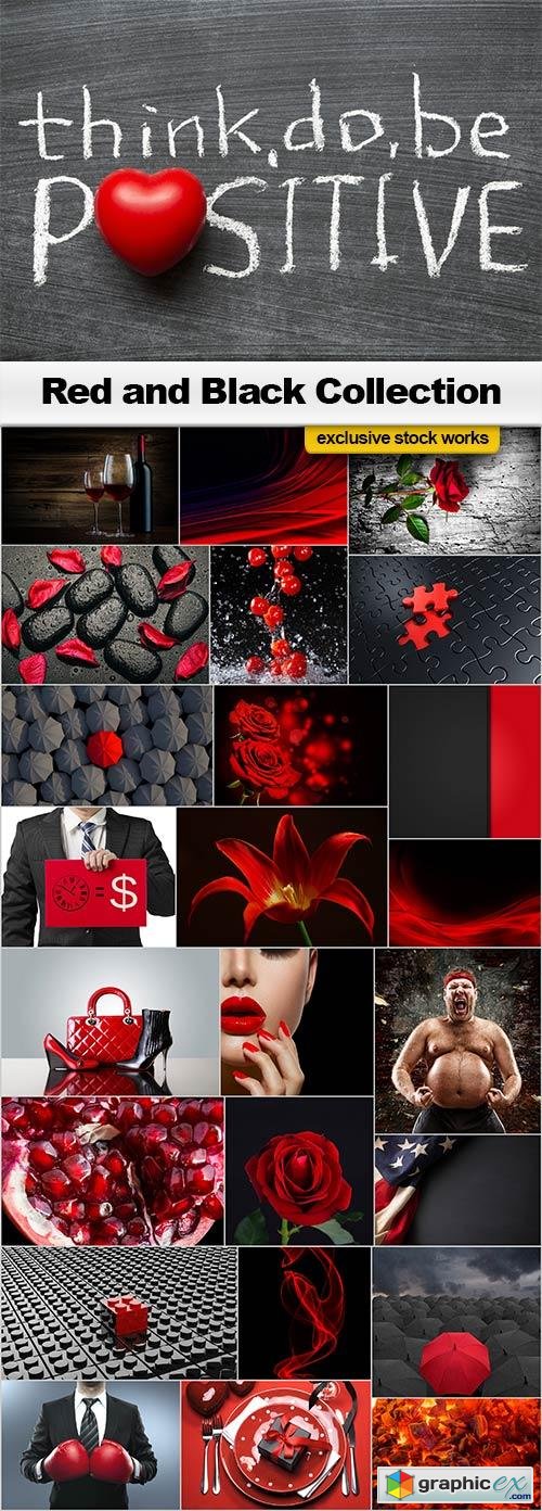 Red and Black - 25x JPEGs
