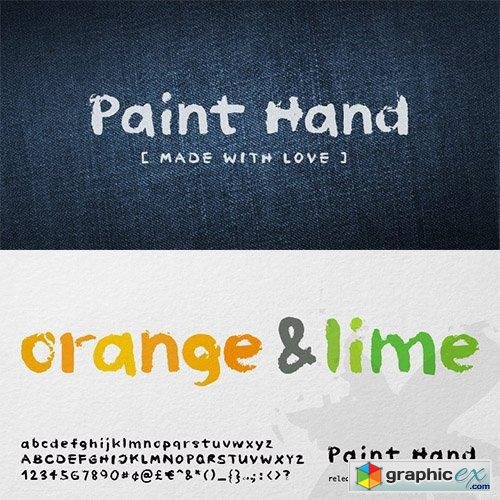 Paint Hand Font - 1 Font $18
