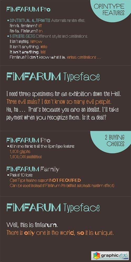 Fimfarum Font Family - 11 Fonts