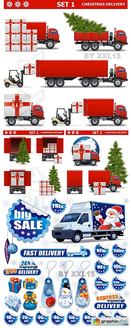 Christmas delivery vector