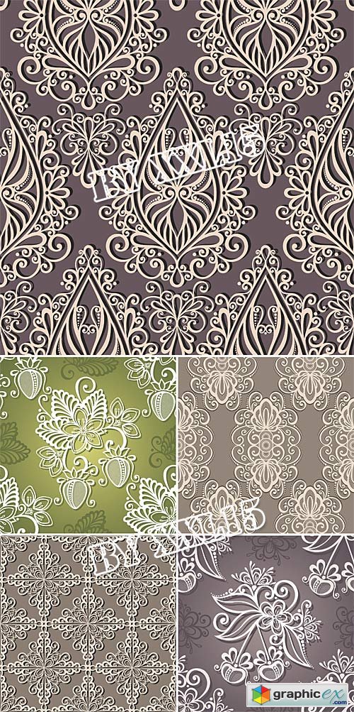 Ornate seamless patterns