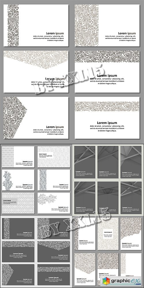 Set of neutral business cards