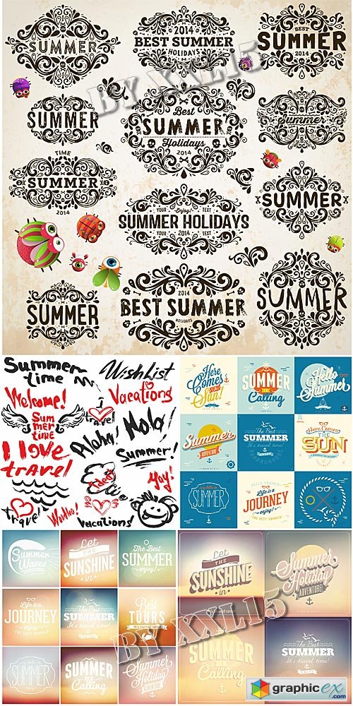 Summer calligraphic designs