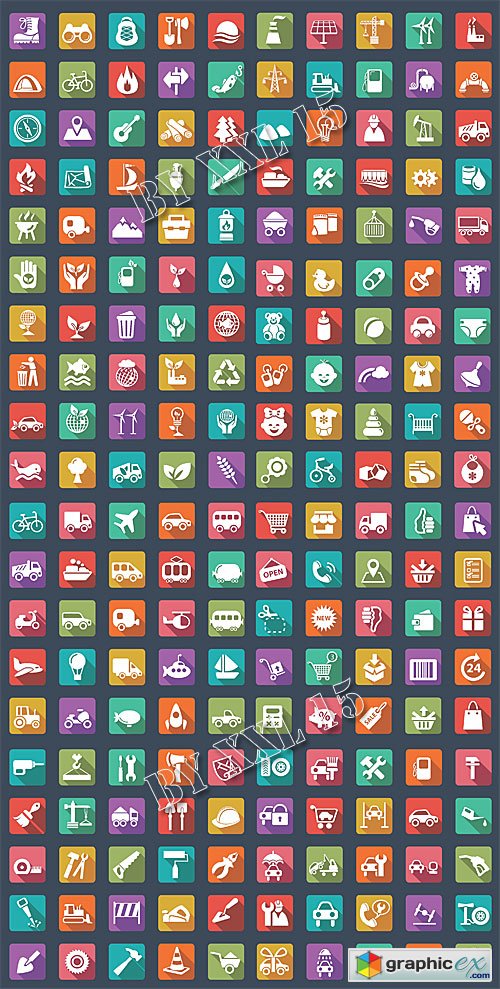 Various vector icons set 9