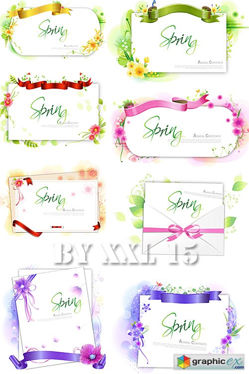 Spring frames with ribbons