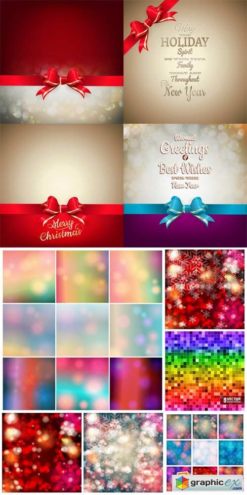 Festive Christmas card, vector backgrounds
