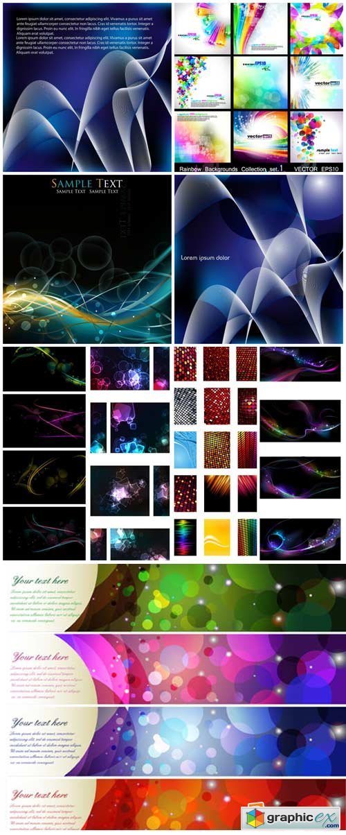 Vector backgrounds with abstraction, backgrounds with shining lines