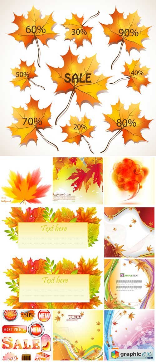 Autumn vector, autumn sale