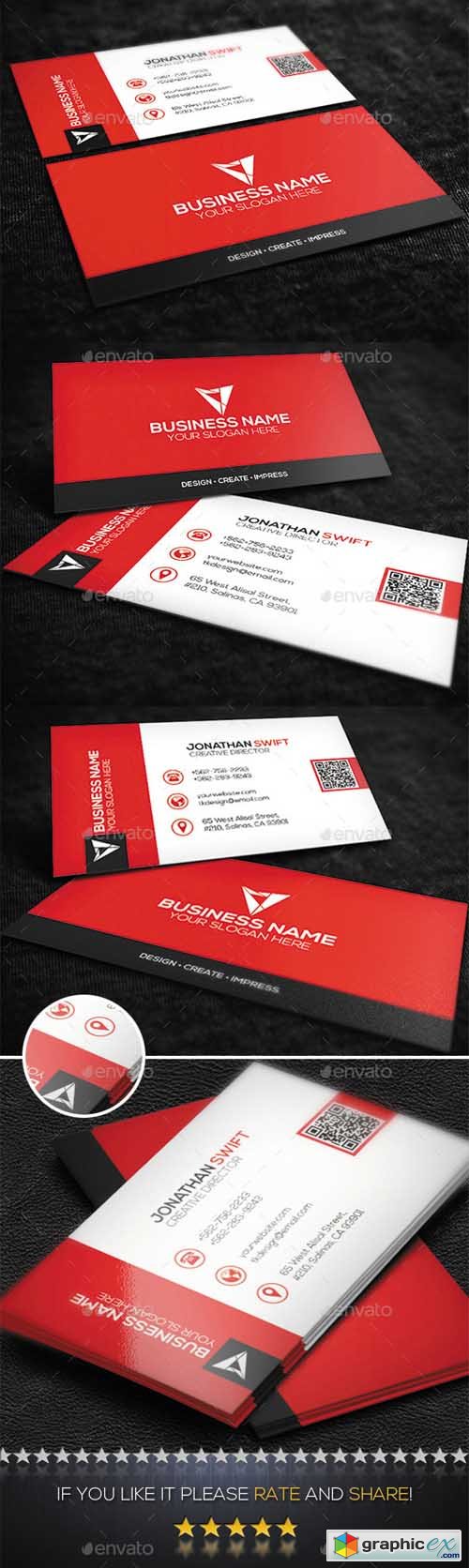 Red Corporate Business Card No.09