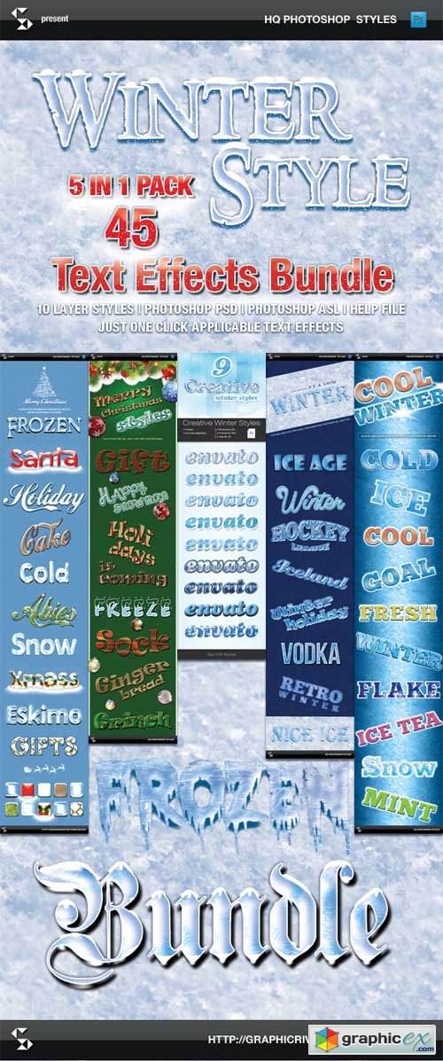Winter Style Text Effects - Bundle 9463705