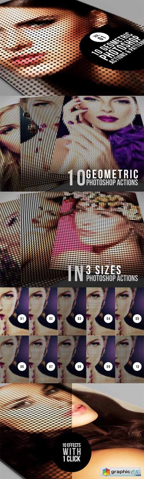 10 Geometric Photoshop Actions 01