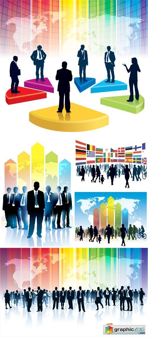 People and business vector