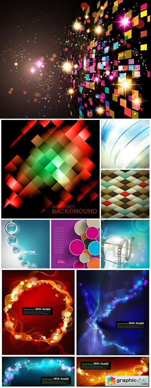 Vector backgrounds, abstract, shiny backgrounds # 2