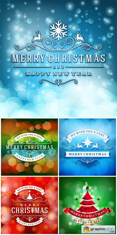 Christmas vector winter backgrounds