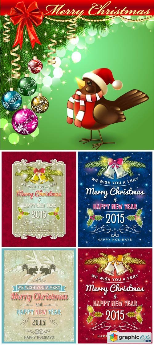 Christmas vector, tree, holiday greetings