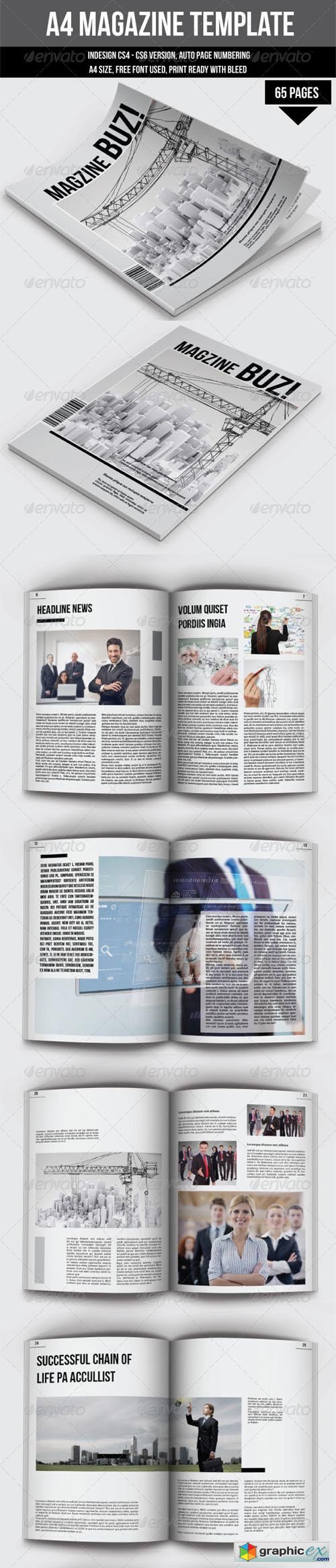65 Pages Magazine Template