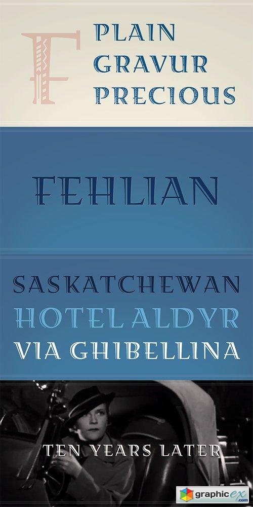 Fehlian Font Family - 3 Fonts