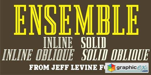 Ensemble Inline JNL Font Family - 4 Fonts 100$