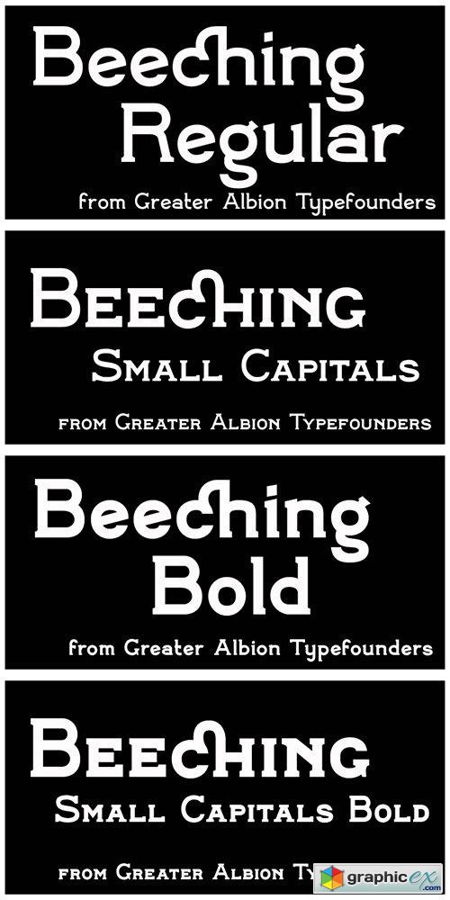 Beeching Font Family - 90$