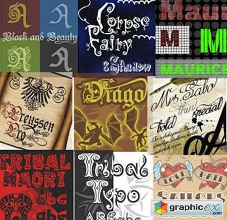 Collection of 220 best fonts