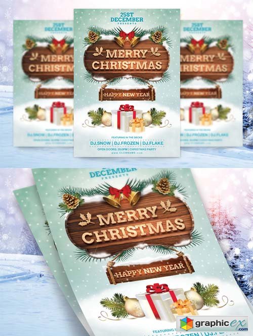 Merry Christmas Flyer Template 119859