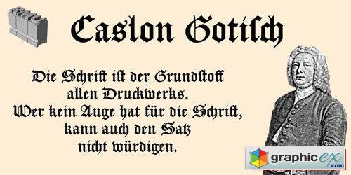 Caslon Gotisch Font Family $25