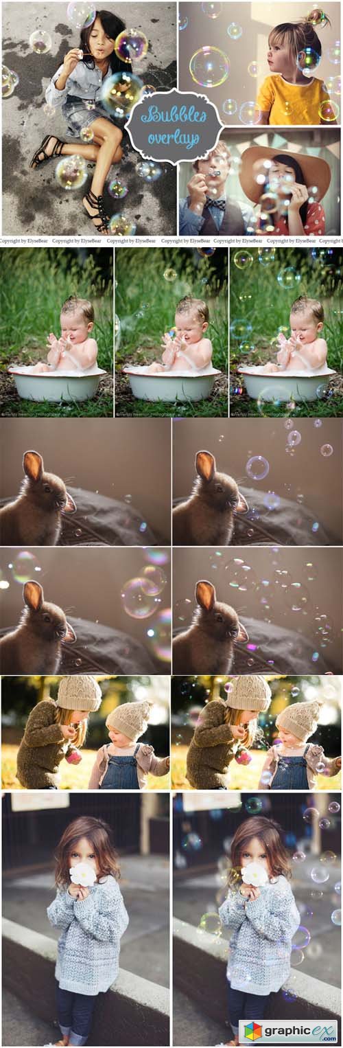 40 Bubble Photo Overlays JPG 
