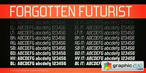 Forgotten Futurist Font Family $360