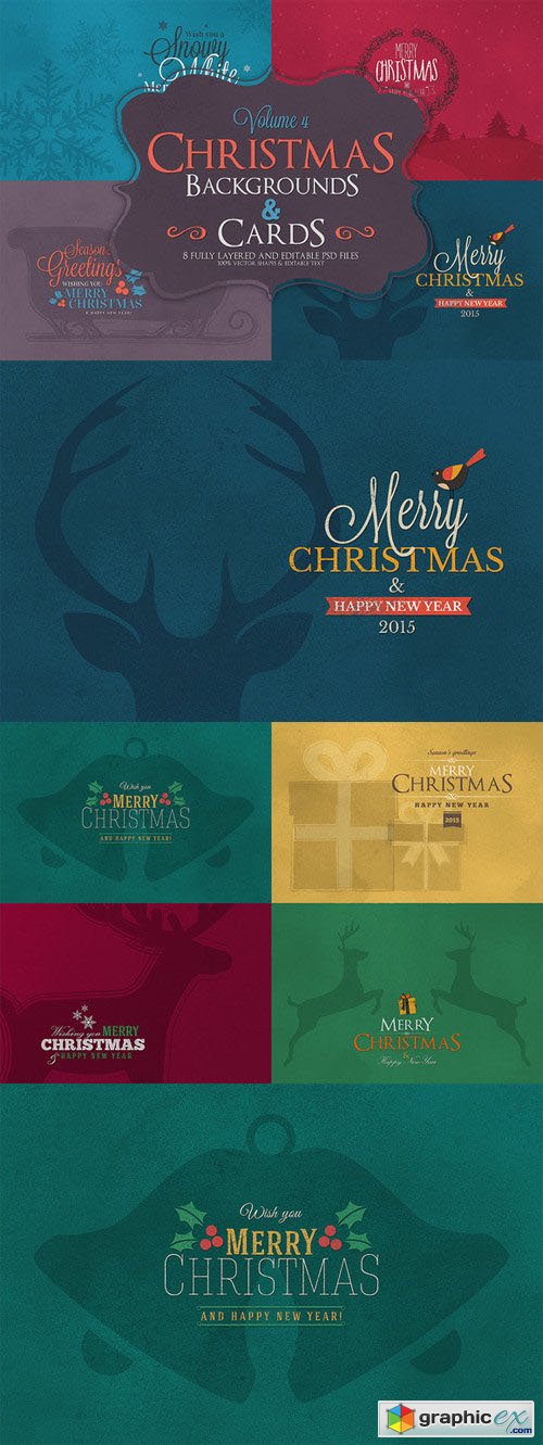 Christmas Background & Cards Vol.4