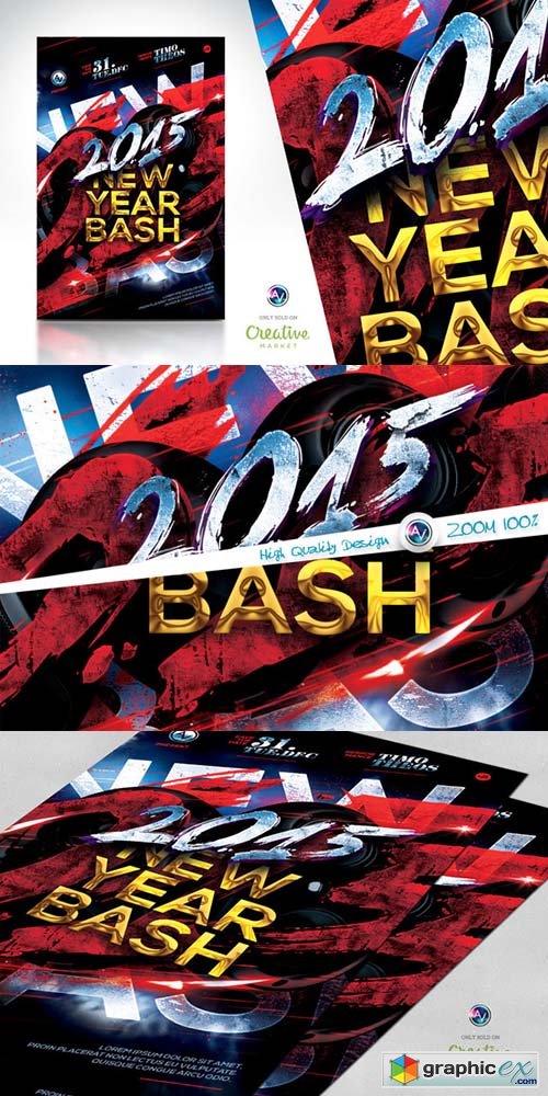 2015 New Year Bash Flyer Template