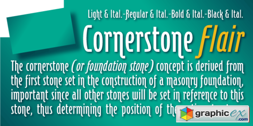 Cornerstone Flair Font Family $270